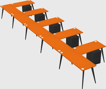 Modern l-shaped office desk