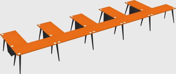 Modern l-shaped office desk