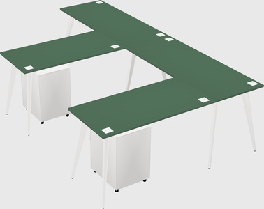 Modern l-shaped office desk