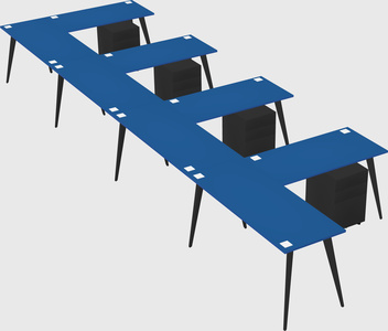 Modern l-shaped office desk