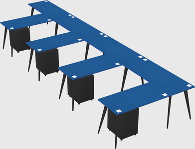 Modern l-shaped office desk