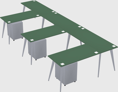 Modern l-shaped office desk