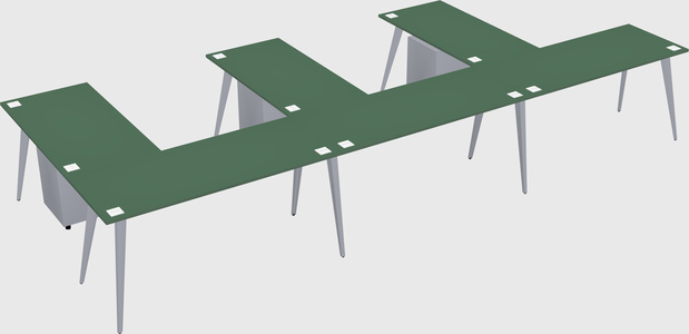Modern l-shaped office desk