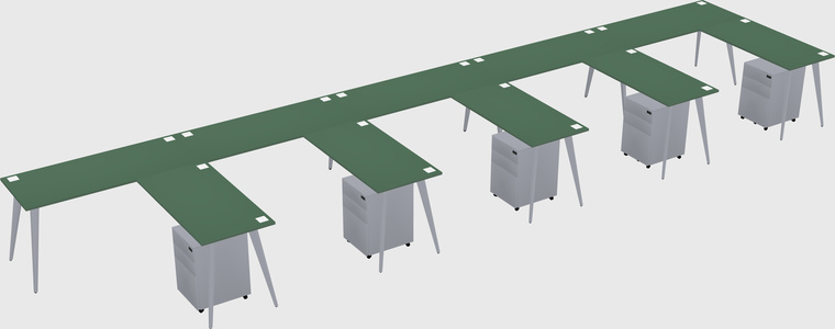 Modern L-shaped Office Desk