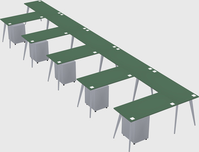 Modern l-shaped office desk