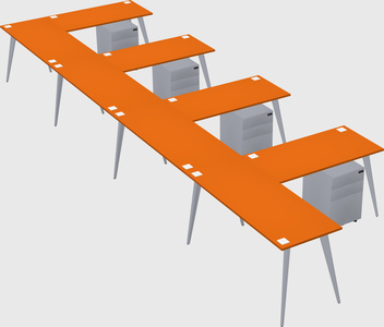 Modern l-shaped office desk