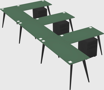 Modern l-shaped office desk