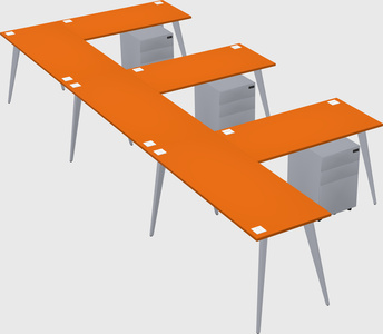 Modern l-shaped office desk