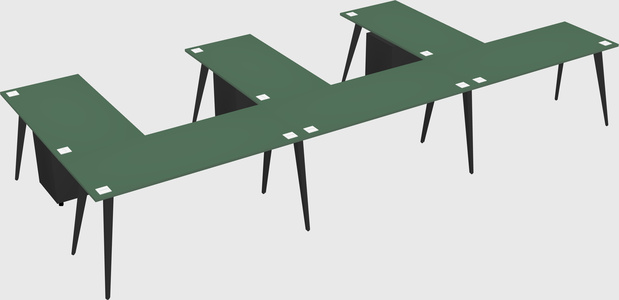 Modern l-shaped office desk