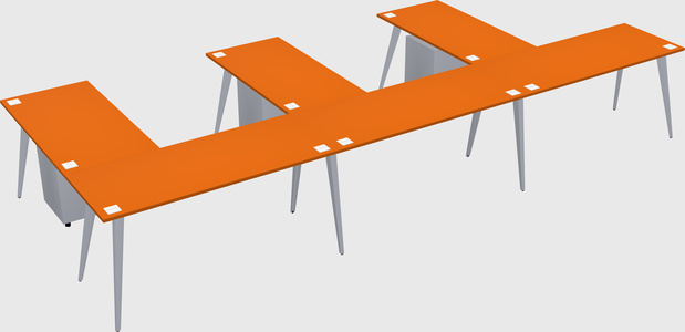 Modern l-shaped office desk
