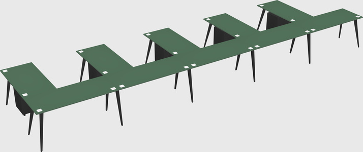 Modern l-shaped office desk