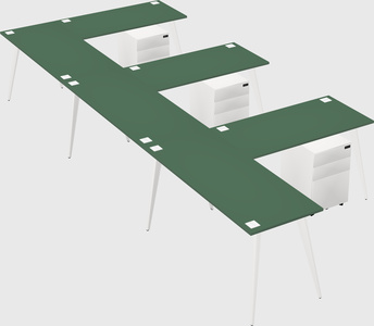 Modern l-shaped office desk