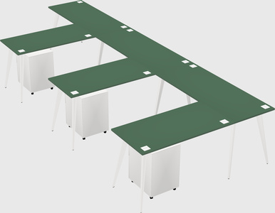 Modern l-shaped office desk