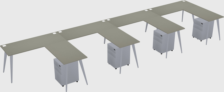 Modern L-shaped Office Desk