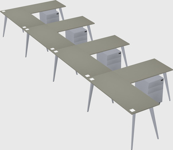 Modern l-shaped office desk