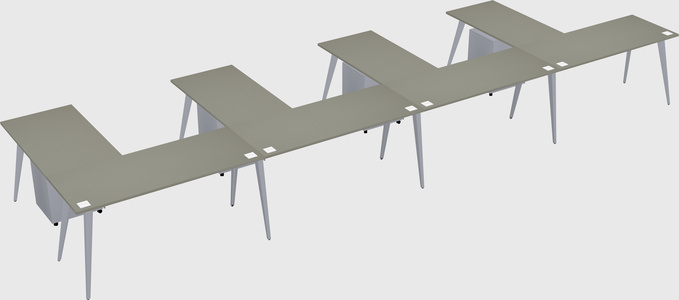 Modern l-shaped office desk