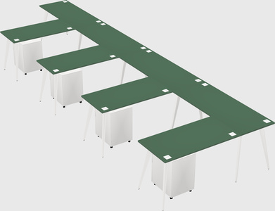 Modern l-shaped office desk