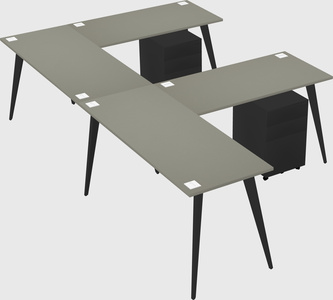Modern l-shaped office desk
