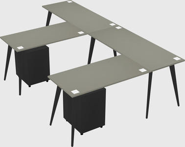 Modern l-shaped office desk