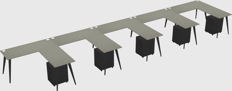 Modern L-shaped Office Desk