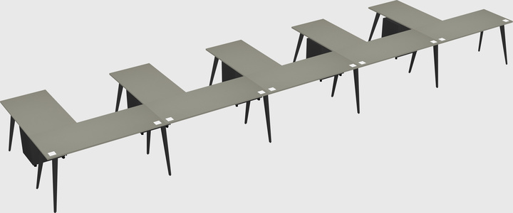 Modern l-shaped office desk