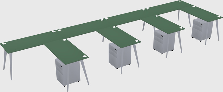 Modern L-shaped Office Desk