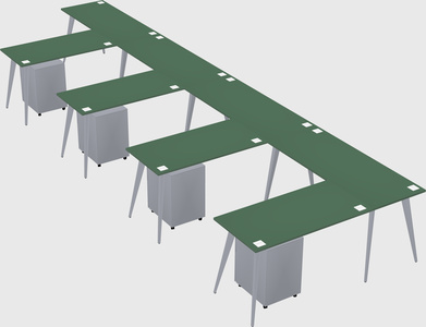 Modern l-shaped office desk