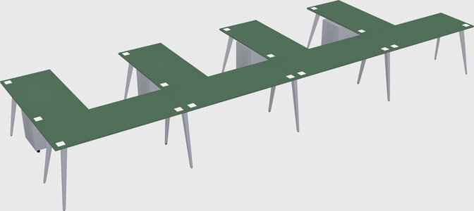Modern l-shaped office desk