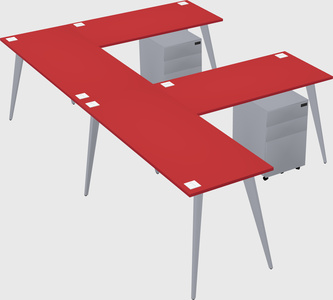 Modern l-shaped office desk