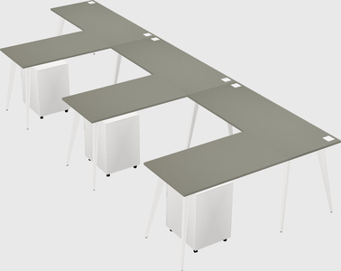 Modern l-shaped office desk