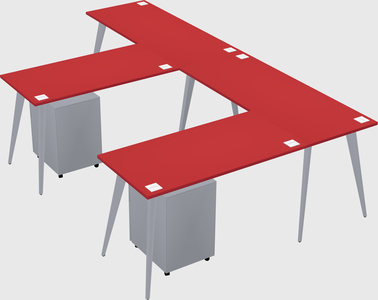 Modern l-shaped office desk
