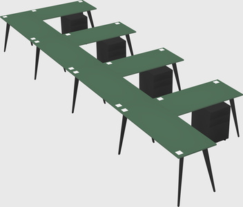 Modern l-shaped office desk