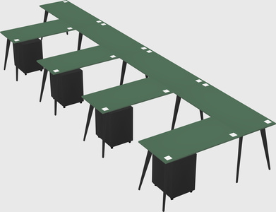 Modern l-shaped office desk