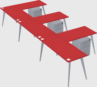 Modern l-shaped office desk