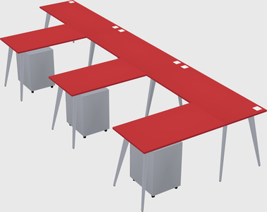 Modern l-shaped office desk