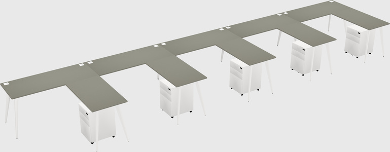 Modern L-shaped Office Desk