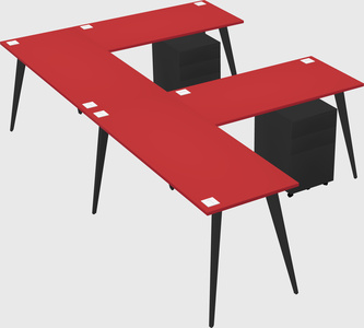 Modern l-shaped office desk