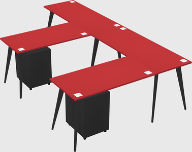Modern l-shaped office desk