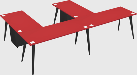 Modern l-shaped office desk