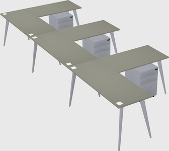Modern l-shaped office desk