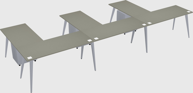 Modern l-shaped office desk