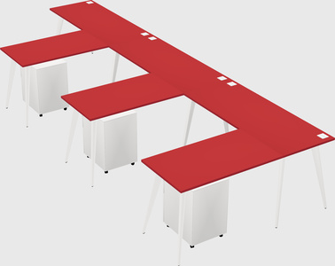 Modern l-shaped office desk
