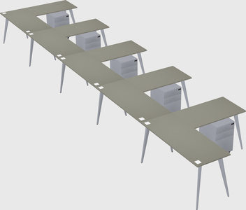 Modern l-shaped office desk