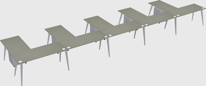 Modern l-shaped office desk