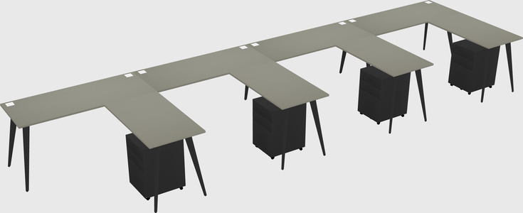 Modern L-shaped Office Desk