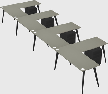 Modern l-shaped office desk