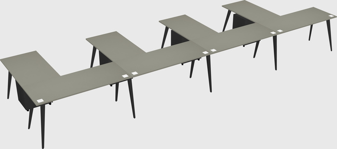 Modern l-shaped office desk