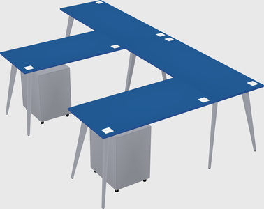 Modern l-shaped office desk