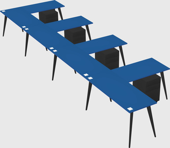 Modern l-shaped office desk