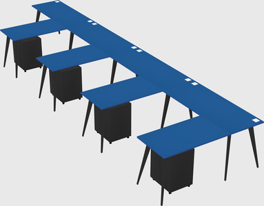 Modern l-shaped office desk